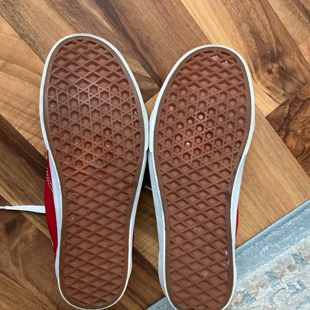 Vans Bold Red and White Lace-Up Shoes - Picture 5 of 6